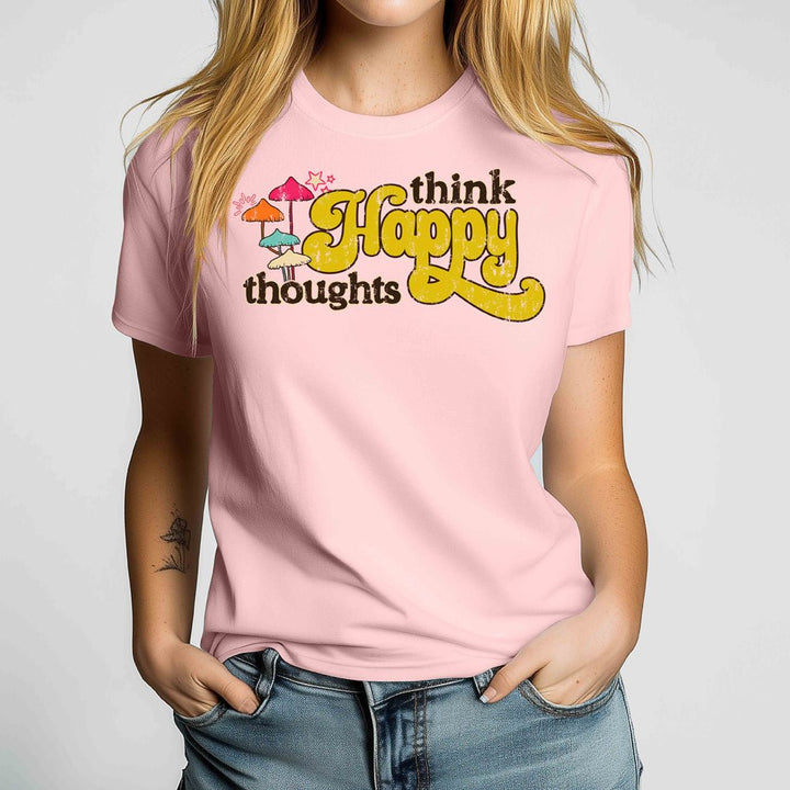 Think Happy Thoughts Crewneck Tshirt - Loftipop