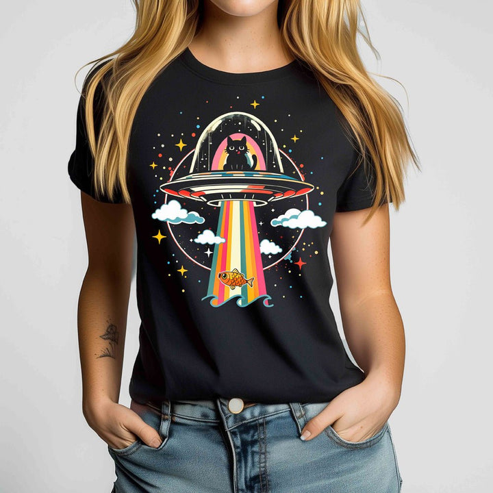 UFO Cat Crewneck Tshirt - Loftipop