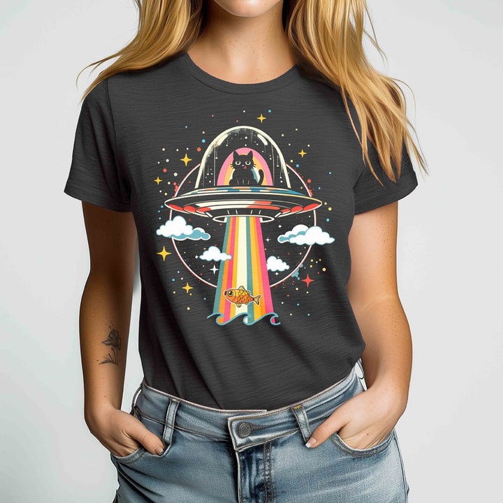 UFO Cat Crewneck Tshirt - Loftipop