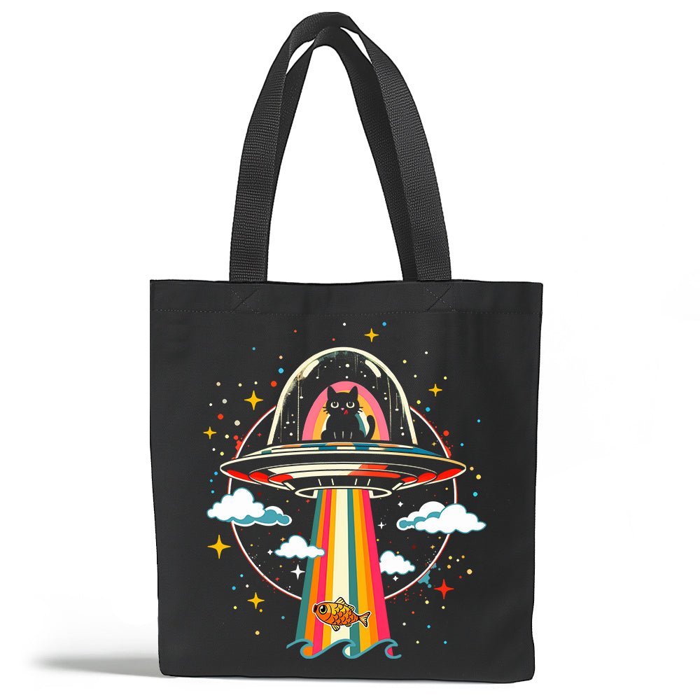 UFO Space Cat Tote Bag - Loftipop