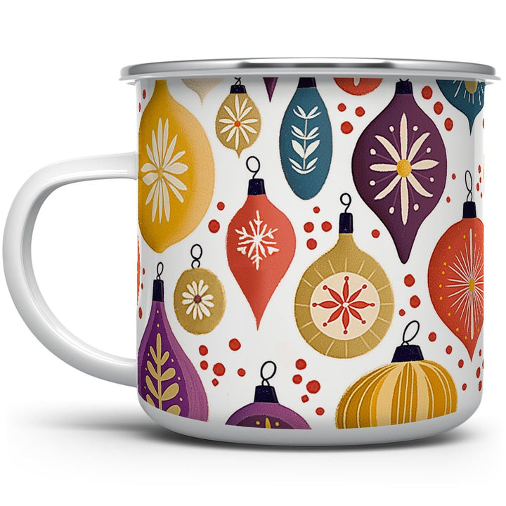 Vintage Christmas Ornaments Camp Mug - Loftipop