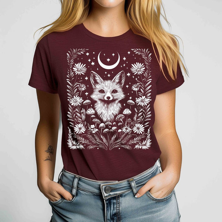 Woodland Fox Crewneck Tshirt - Loftipop