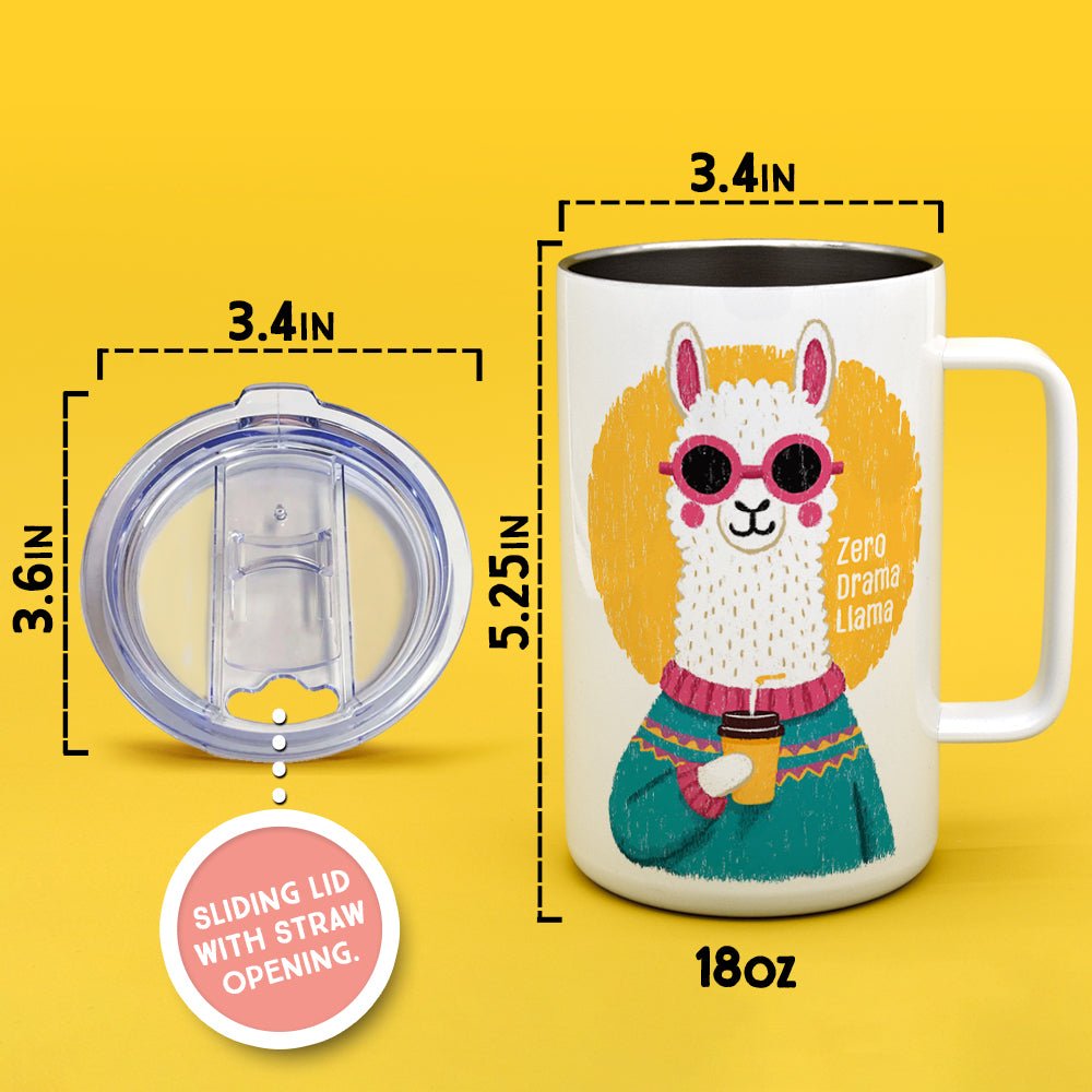 Zero Drama Llama Insulated Travel Mug - Loftipop