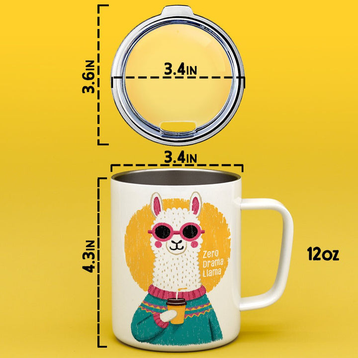 Zero Drama Llama Insulated Travel Mug - Loftipop
